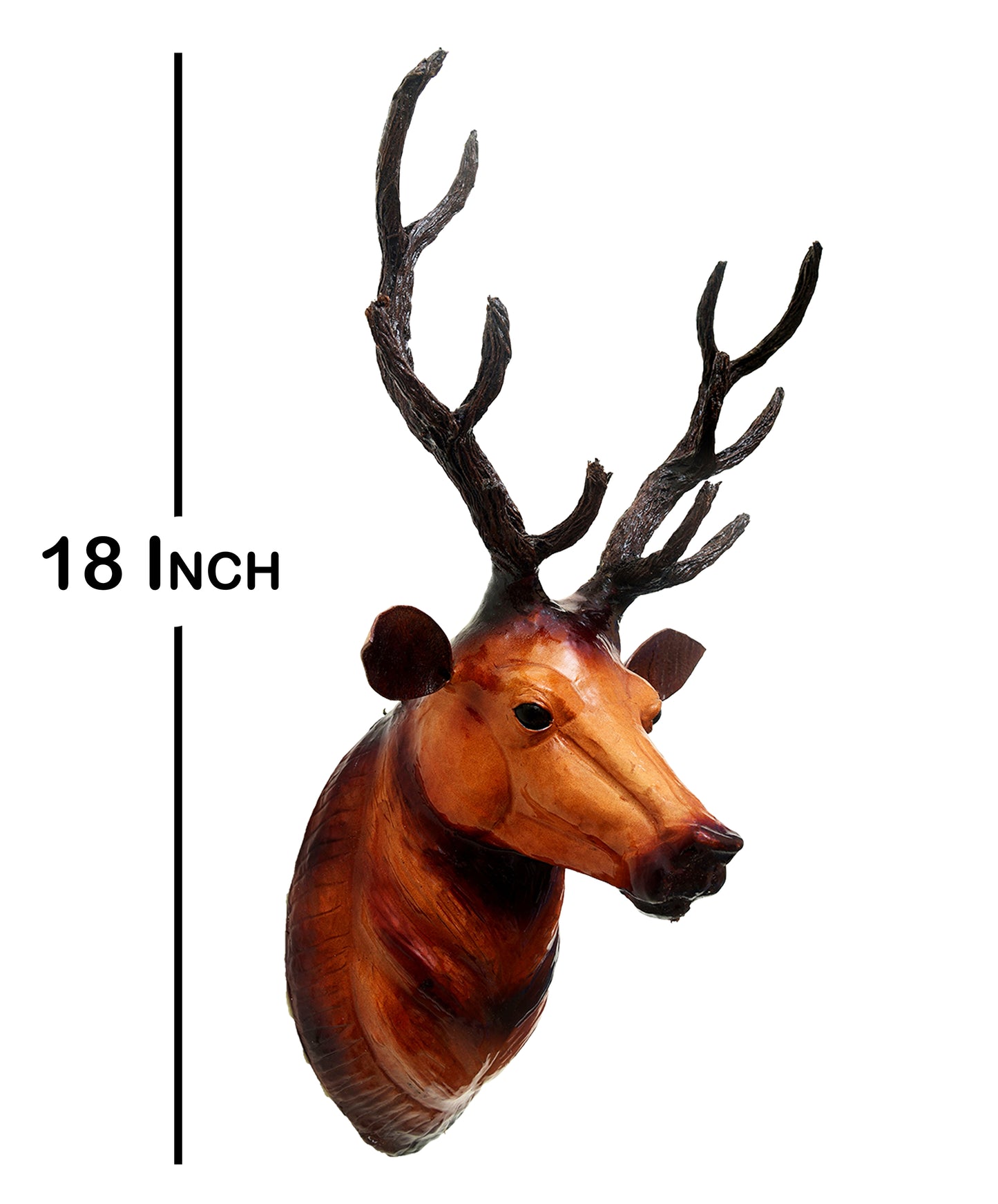 NB Crafted Decoration items for living Room Deer Head Wall Hanging showpiece for Home, Hotel, Restaurants, Cafe Interior Decor Showpiece (Pack of 1)